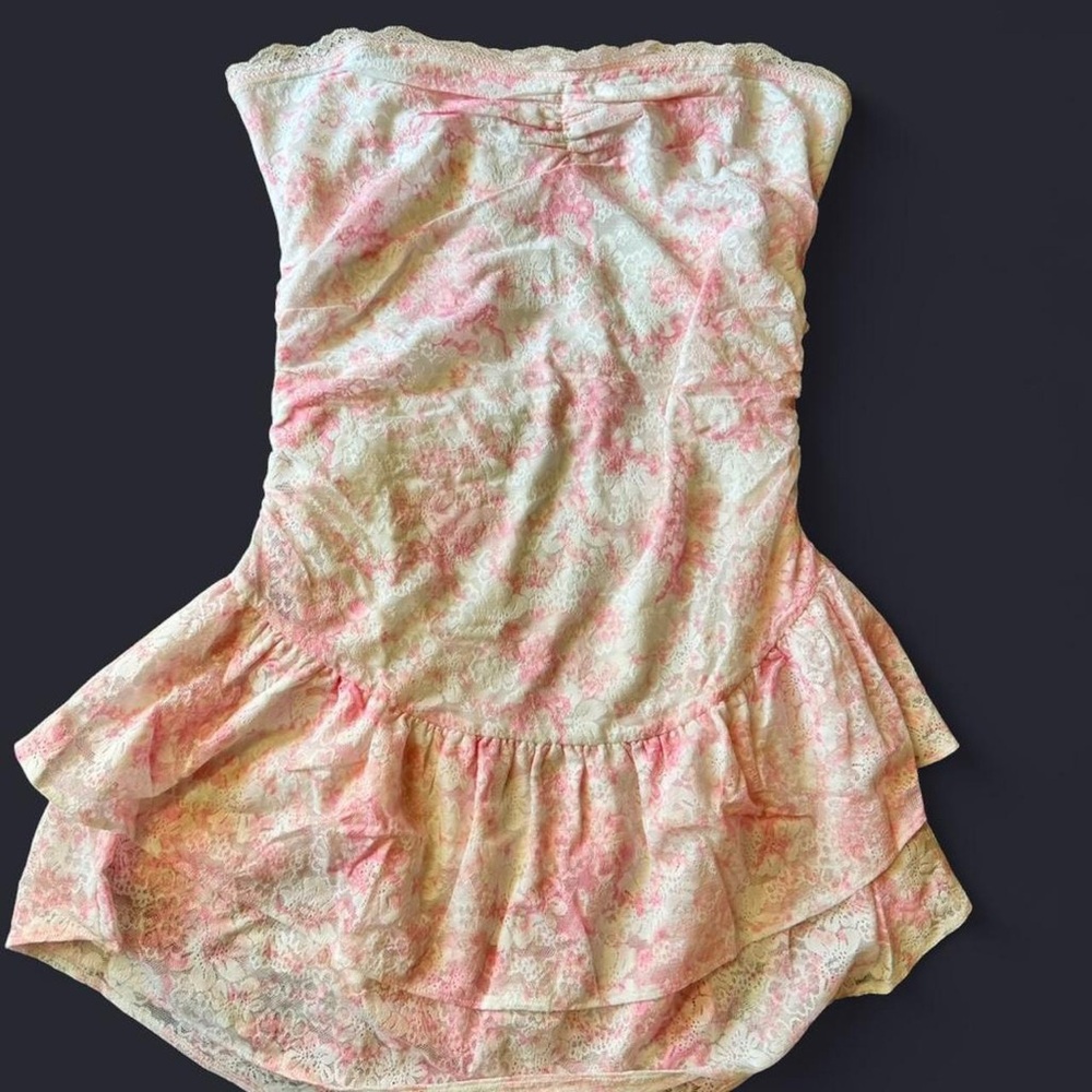 LoveShackFancy Pink Lace-Trimmed Mini Dress, Size M (NWT)